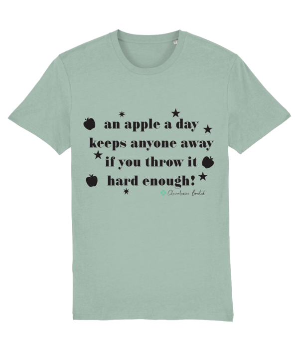 An Apple A Day Keeps Anyone Away If You Throw It Hard Enough! - Unisex Adult T-Shirt mockup 01b1af6b1ee4b82b7dbcad6ae9f31411 2