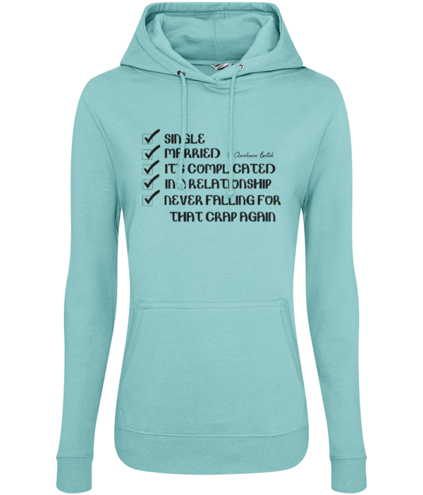 Woman's "Single/Married/It's Complicated" Hoodie mockup 77e8d08026e4218e2494b314d19449f0 2