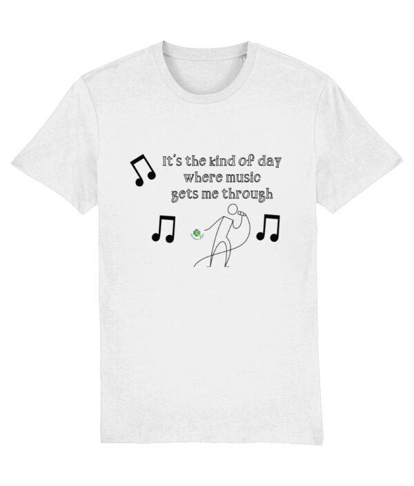 Short Sleeve T-shirt - It's The Kind Of Day Where Music Gets Me Through mockups 6 1