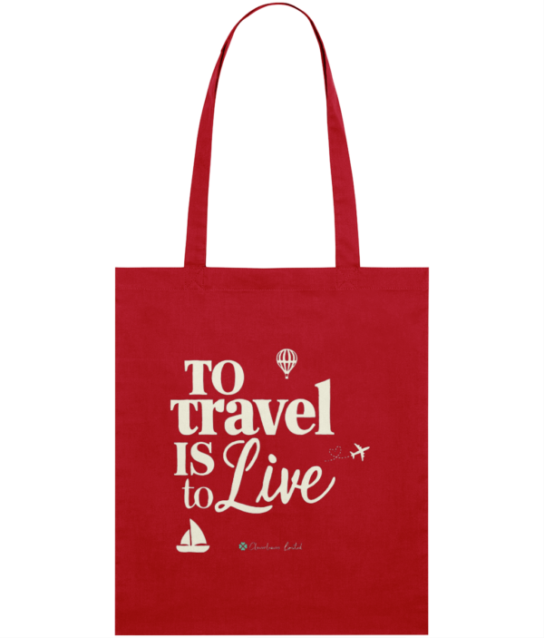 To Travel Is To Live tote bags mockup 9726c4ad679745d9d8a29c1621fb8374