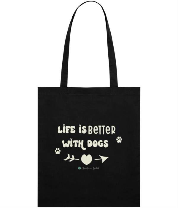 Life Is Better With Dogs tote bags mockup cbc358b6bdd9524f4e5d1ca5c5f56e6f 1